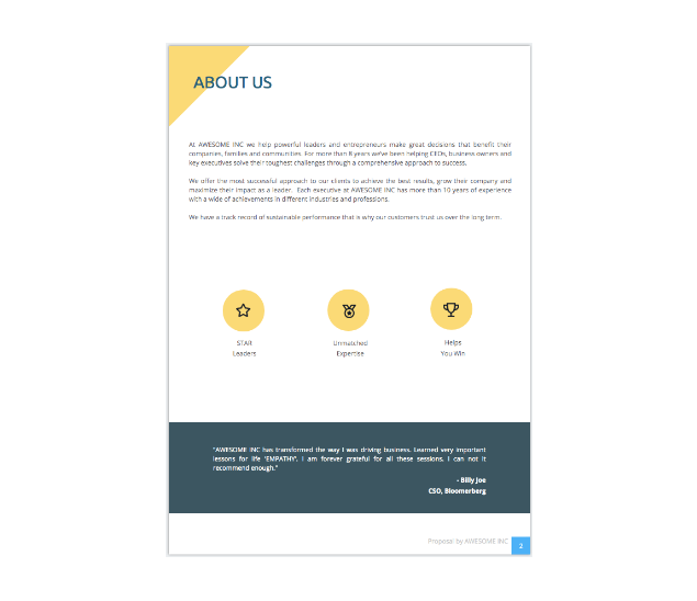 Executive Coaching Proposal Template