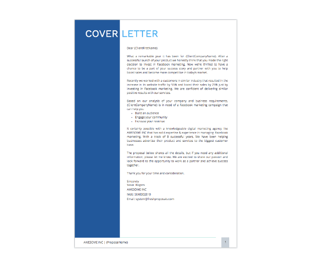 Facebook Ads Proposal Templates