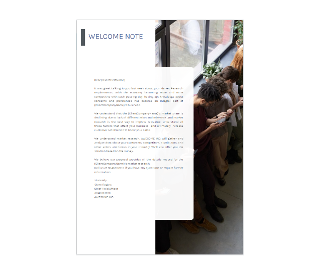 Market Research Proposal Template