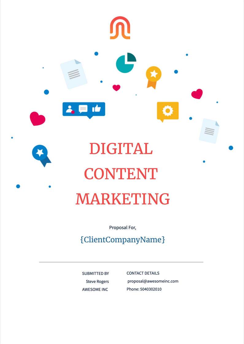 Content marketing proposal template