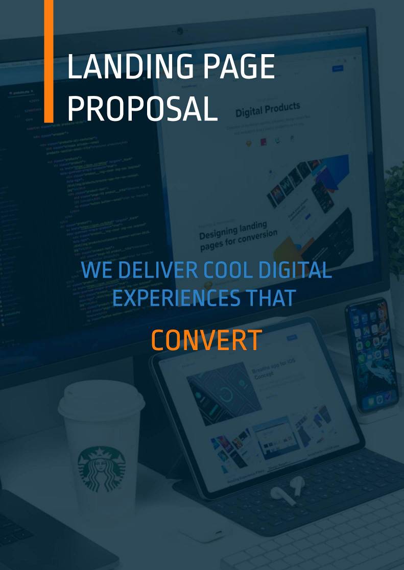 Landing page design proposal template