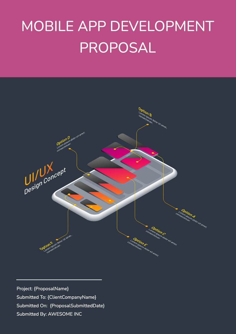 Mobile app development proposal template