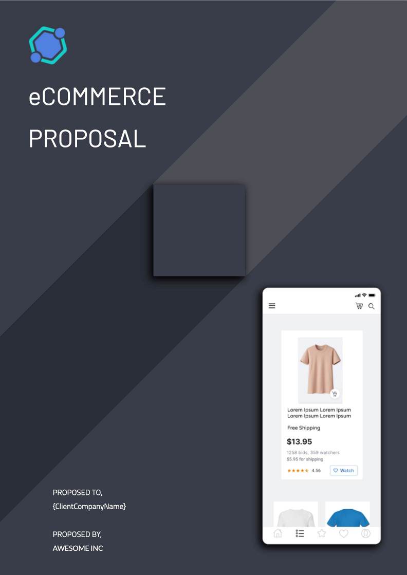 eCommerce website proposal template