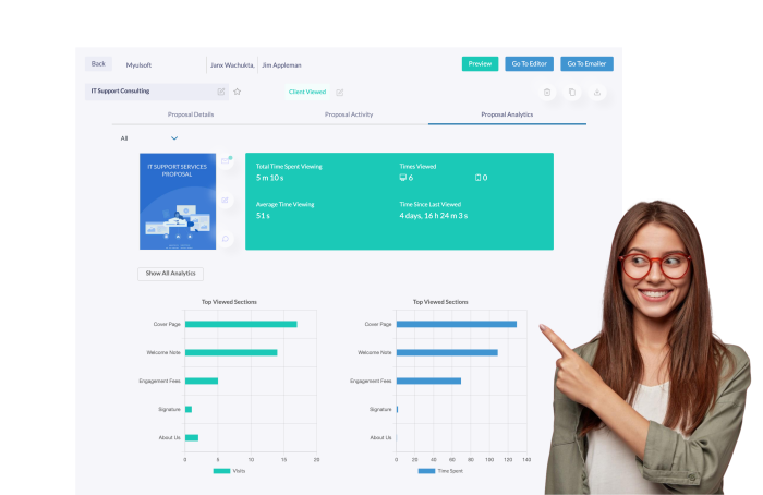 Sales Proposal Insights Analytics in Proposal Software