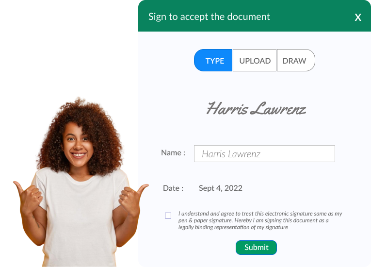 electronic Signature in Proposal software to close deals faster
