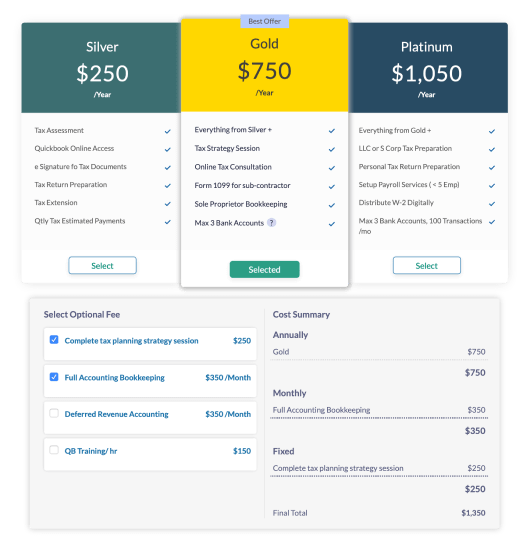 Tax Service Pricing Tiered Pricing Examples Fresh Proposals