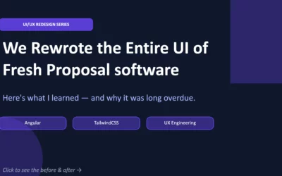 Rediscovering Fresh Proposal – From Legacy to Modern Software Interface