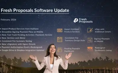 Fresh Proposal Software Update: February 2026