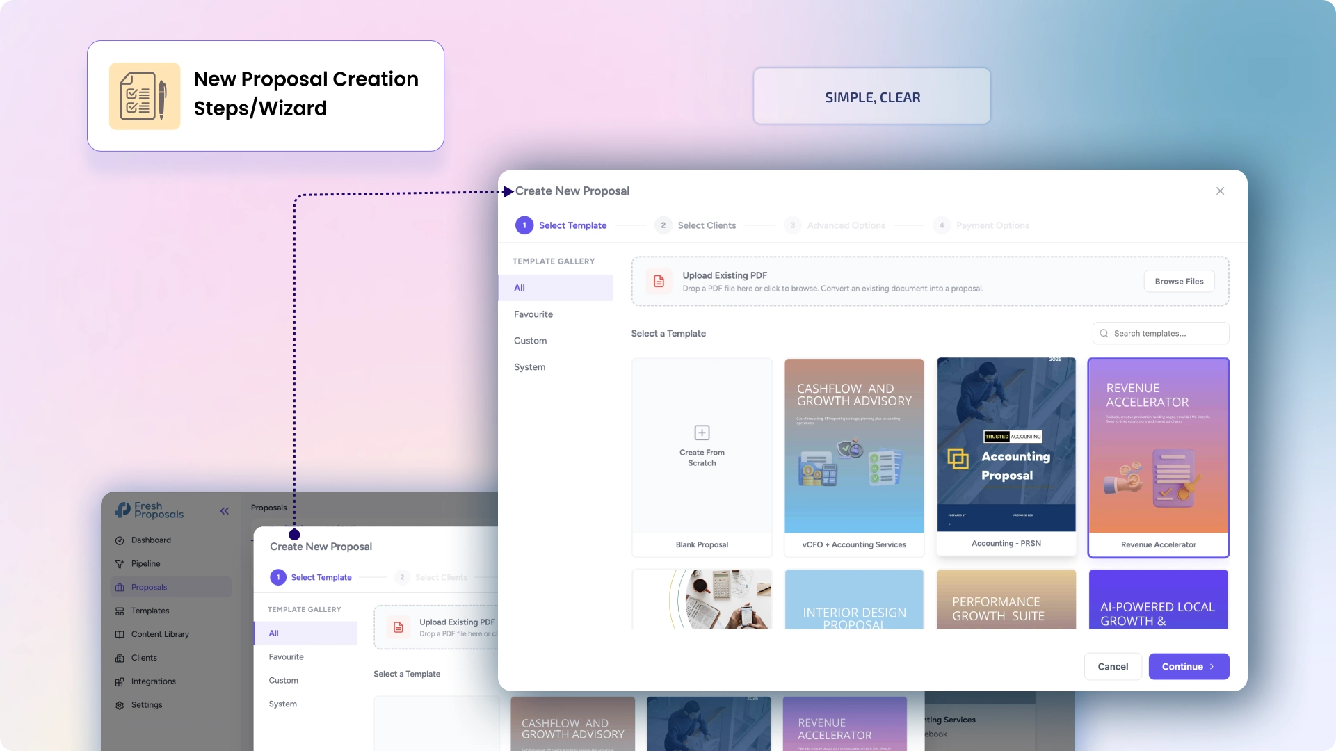 Fresh Proposal Software Update - New Proposal Creation Steps