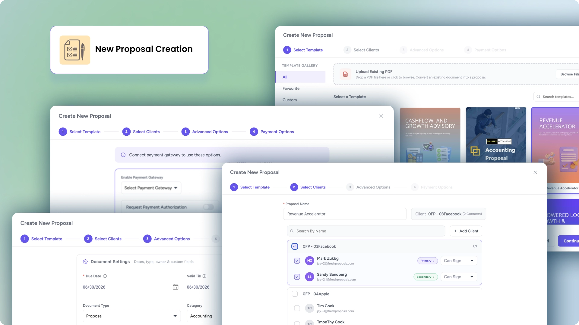 Fresh Proposal Software Update - New Proposal Creation Wizard