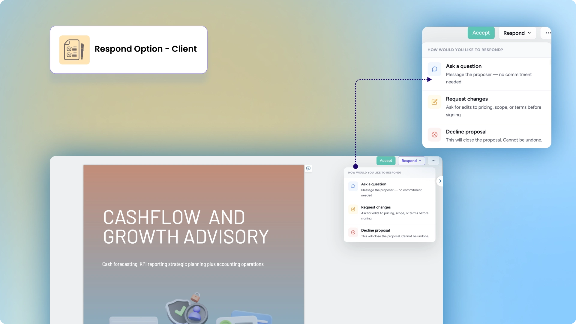 Respond Option for Clients - Fresh Proposal Software Update April 2026