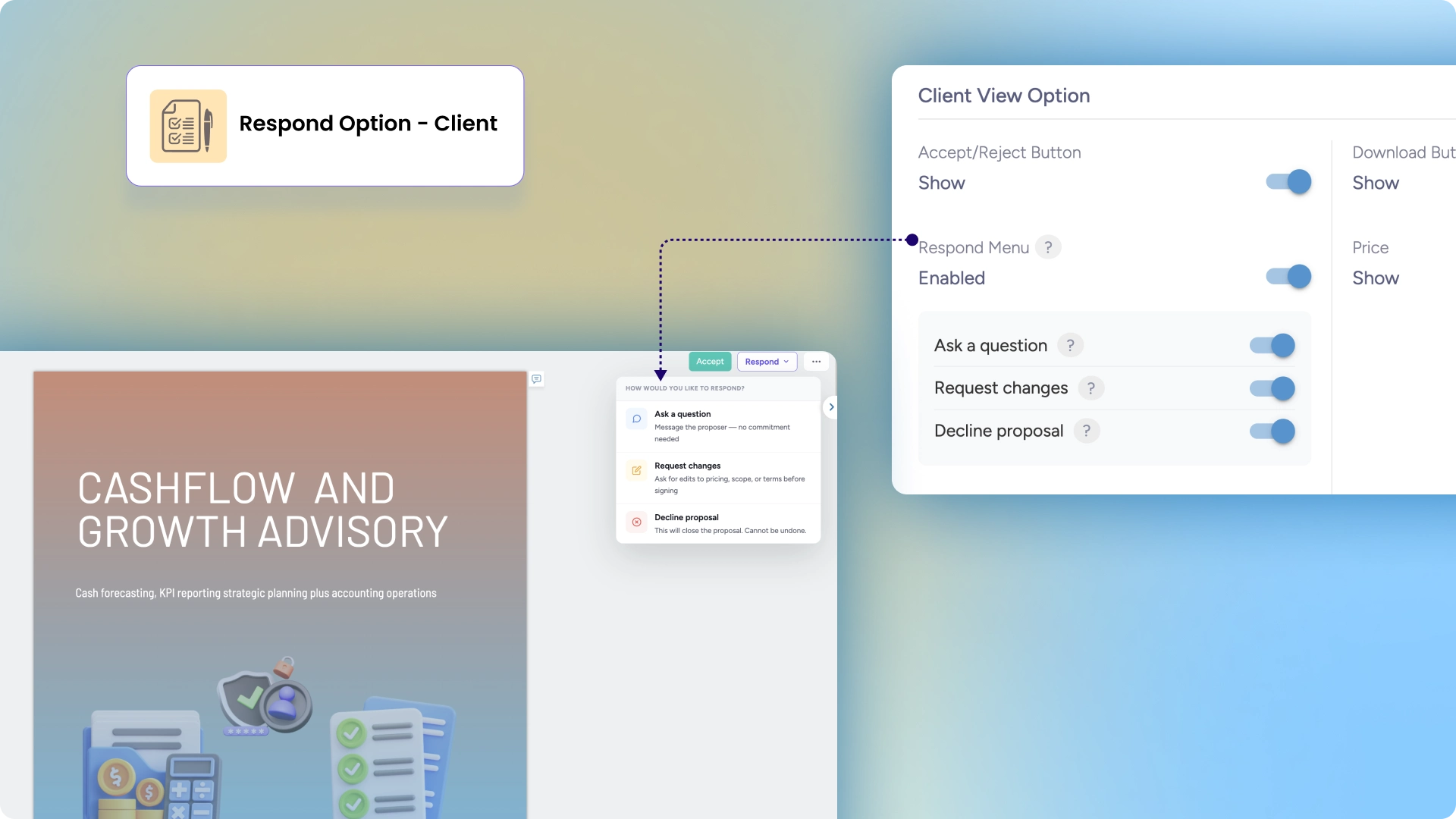 Set Respond Option for Clients - Fresh Proposal Software Update April 2026