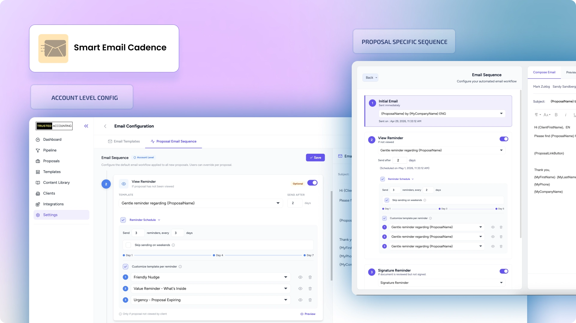 Smart Email Cadence for Proposals - Fresh Proposal Software Update April 2026
